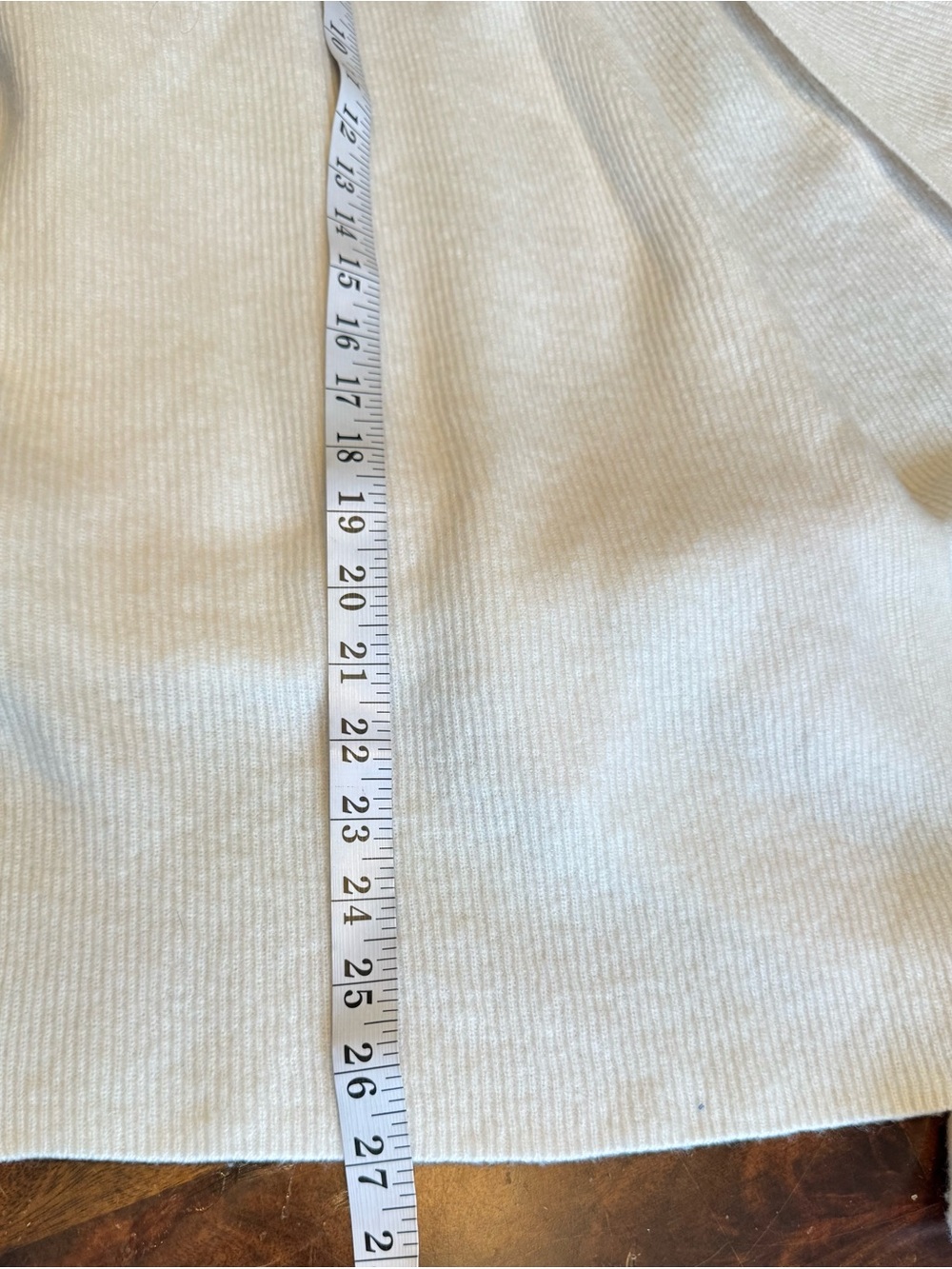 Merino Wool and Cashmere wrap sweater cream - Picture 10 of 11